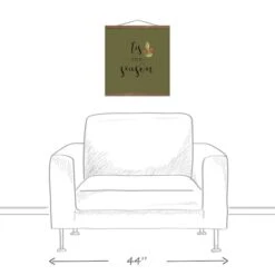 Green Tis The Season Hanging Canvas In Teak Frame 7 Green Tis The Season Hanging Canvas In Teak Frame -Northlight Sale Store D662564S 3