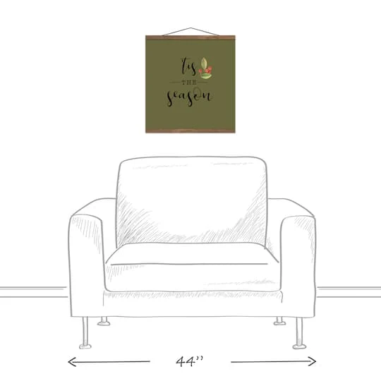 Green Tis The Season Hanging Canvas In Teak Frame 4 Green Tis The Season Hanging Canvas In Teak Frame - Image 4