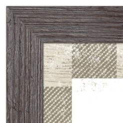 Taupe Buffalo Check Holiday Phrases Print In Western Gray Frame -Northlight Sale Store D662567S 3