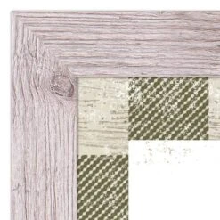 Green Buffalo Check Holiday Phrases Print In Western White Frame -Northlight Sale Store D662569S 3