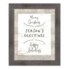 Gray Buffalo Check Holiday Phrases Print In Western Gray Frame