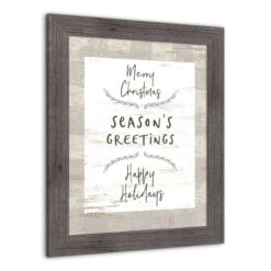 Gray Buffalo Check Holiday Phrases Print In Western Gray Frame -Northlight Sale Store D662570S 2