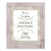 Gray Buffalo Check Holiday Phrases Print In Western White Frame