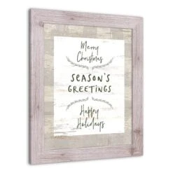 Gray Buffalo Check Holiday Phrases Print In Western White Frame 6 Gray Buffalo Check Holiday Phrases Print In Western White Frame -Northlight Sale Store D662572S 2