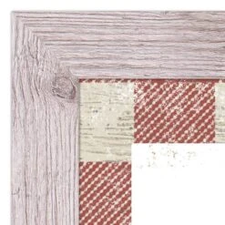 Red Buffalo Check Holiday Phrases Print In Western White Frame -Northlight Sale Store D662574S 3