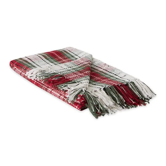 DII® Christmas Plaid Recycled Cotton Throw 2 DII® Christmas Plaid Recycled Cotton Throw - Image 2