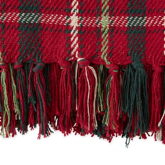 DII® Tartan Holly Plaid Recycled Cotton Throw 4 DII® Tartan Holly Plaid Recycled Cotton Throw - Image 4