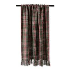 DII® O Christmas Tree Plaid Recycled Cotton Throw -Northlight Sale Store D663092S 2