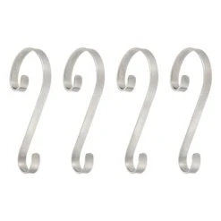 Haute Decor Stocking Scrolls® Glimmer Silver Stocking Holders, 4ct.