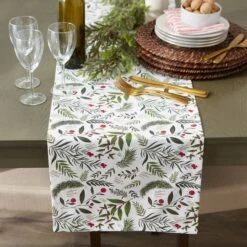 DII® 72" Holiday Sprigs Printed Table Runner -Northlight Sale Store D666769S 4