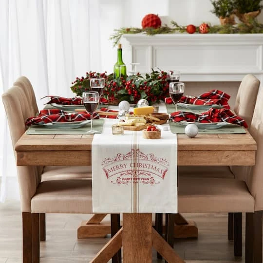 DII® 72" Merry Christmas Printed Table Runner 4 DII® 72" Merry Christmas Printed Table Runner - Image 4