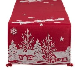 DII® 70" Santa's Sleigh Embroidered Table Runner