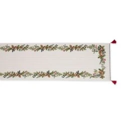 DII® 72" Heritage Holiday Sprigs Reversible Embellished Table Runner -Northlight Sale Store D666775S 2