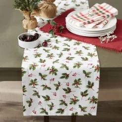 DII® 72" Holly Heritage Table Runner 10 DII® 72" Holly Heritage Table Runner -Northlight Sale Store D666776S 4