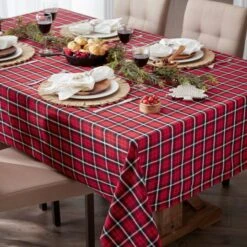 DII® 52" Glad Tidings Plaid Tablecloth -Northlight Sale Store D666783S 4