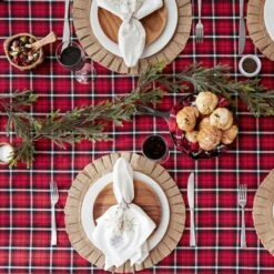 DII® 52" Glad Tidings Plaid Tablecloth -Northlight Sale Store D666783S 5