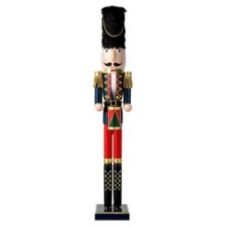 Glitzhome® 3ft. Wooden Christmas Drummer Nutcracker