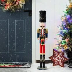 Glitzhome® 3ft. Wooden Christmas Drummer Nutcracker -Northlight Sale Store D670509S 13