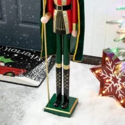 Glitzhome® 3.5ft. Wooden Christmas King Nutcracker -Northlight Sale Store D670510S 7
