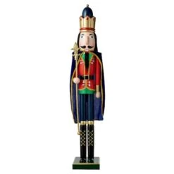 Glitzhome® 3ft. Wooden Christmas King Nutcracker