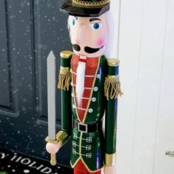 Glitzhome® 3.5ft. Wooden Christmas Soldier Nutcracker -Northlight Sale Store D670513S 6