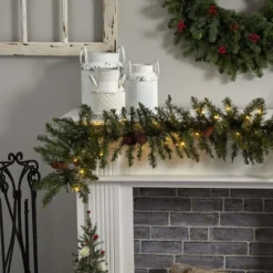 6ft. Pre-Lit Mixed Alaskan Pine & Pinecones Artificial Christmas Garland 8 6ft. Pre-Lit Mixed Alaskan Pine & Pinecones Artificial Christmas Garland -Northlight Sale Store D670876S 15