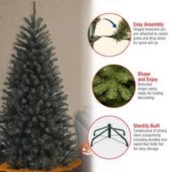6.5 Ft. Unlit North Valley® Black Spruce Artificial Christmas Tree -Northlight Sale Store D671077S 15