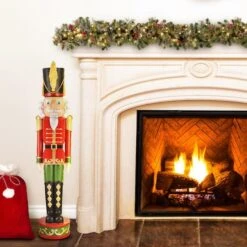 Haute Decor 4ft. Red & Green Christmas Nutcracker -Northlight Sale Store D671926S 2