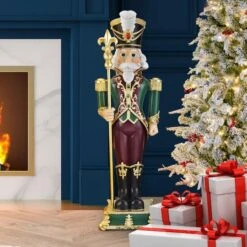 Haute Decor 3ft. Fleur De Lis Nutcracker -Northlight Sale Store D671928S 2