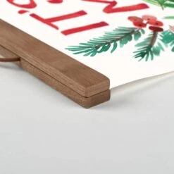 It's The Most Wonderful Time Of The Year Teak Hanging Canvas -Northlight Sale Store D673223S 2