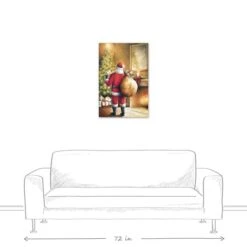 Santa Toy Sack Scene Canvas Wall Art -Northlight Sale Store D673228S 5