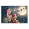Magical Santa Sleigh Scene Canvas Wall Art
