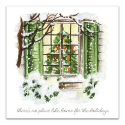 There's No Place Like Home For The Holidays Scene Canvas Wall Art