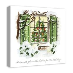 There's No Place Like Home For The Holidays Scene Canvas Wall Art -Northlight Sale Store D673233S 2