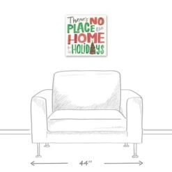 There's No Place Like Home For The Holidays Typography Canvas Wall Art -Northlight Sale Store D673235S 5