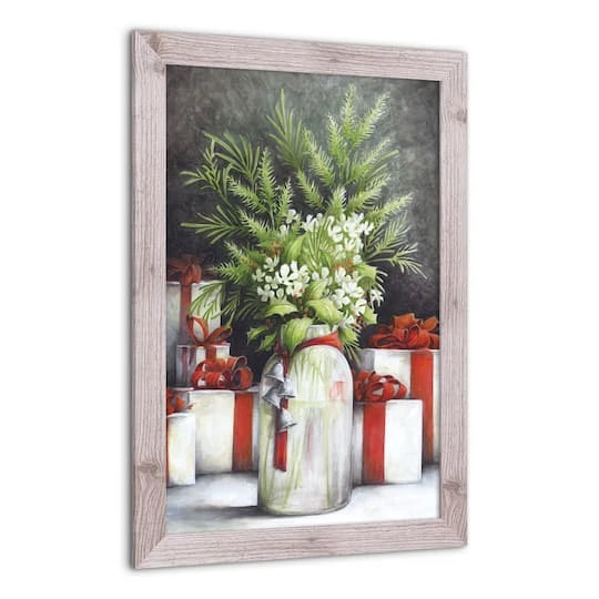 Christmas Flower Vase Western White Framed Print 3 Christmas Flower Vase Western White Framed Print - Image 3