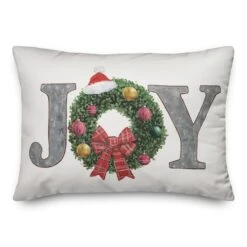 Joy Wreath Indoor/Outdoor Pillow 6 Joy Wreath Indoor/Outdoor Pillow -Northlight Sale Store D673257S 2