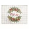 Merry Holly Wreath Cotton Twill Placemat
