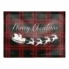 Plaid Santa's Sleigh Cotton Twill Placemat