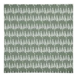 Sage Christmas Tree Pattern Cotton Twill Napkin