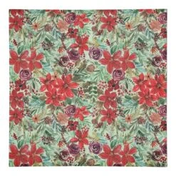 Holiday Blooms Pattern Cotton Twill Napkin