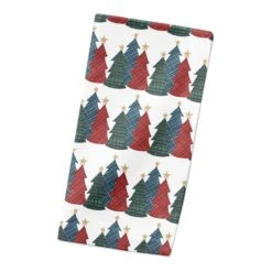 Christmas Tree Trio Cotton Twill Napkin -Northlight Sale Store D673270S 2