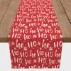 90'' Ho Ho Ho Pattern Cotton Twill Runner