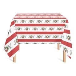 58'' Joy Wreath Stripes Tablecloth -Northlight Sale Store D673287S 2