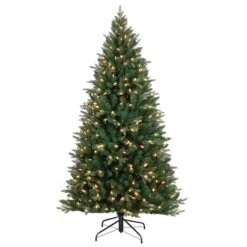 6.5ft. Pre-Lit Alexa Enabled Mountain Fir Artificial Christmas Tree, Multicolor LED Lights