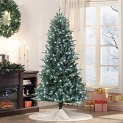 6.5ft. Pre-Lit Alexa Enabled Mountain Fir Artificial Christmas Tree, Multicolor LED Lights -Northlight Sale Store D674160S 9