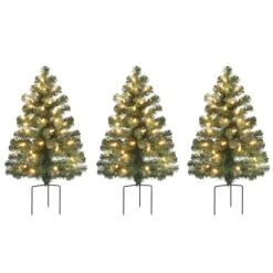 3ct. Pre-Lit Alexa Enabled Pathway Artificial Christmas Tree Set 17 3ct. Pre-Lit Alexa Enabled Pathway Artificial Christmas Tree Set -Northlight Sale Store D674164S 6