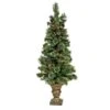 4.5ft. Pre-Lit Cashmere Cone & Berry Entrance Artificial Christmas Tree, Clear Lights