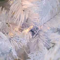 6.5ft. Pre-Lit White Artificial Christmas Tree, Dual Color® LED Lights -Northlight Sale Store D674405S 3