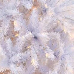 6.5ft. Pre-Lit White Artificial Christmas Tree, Warm White LED Lights -Northlight Sale Store D674406S 14